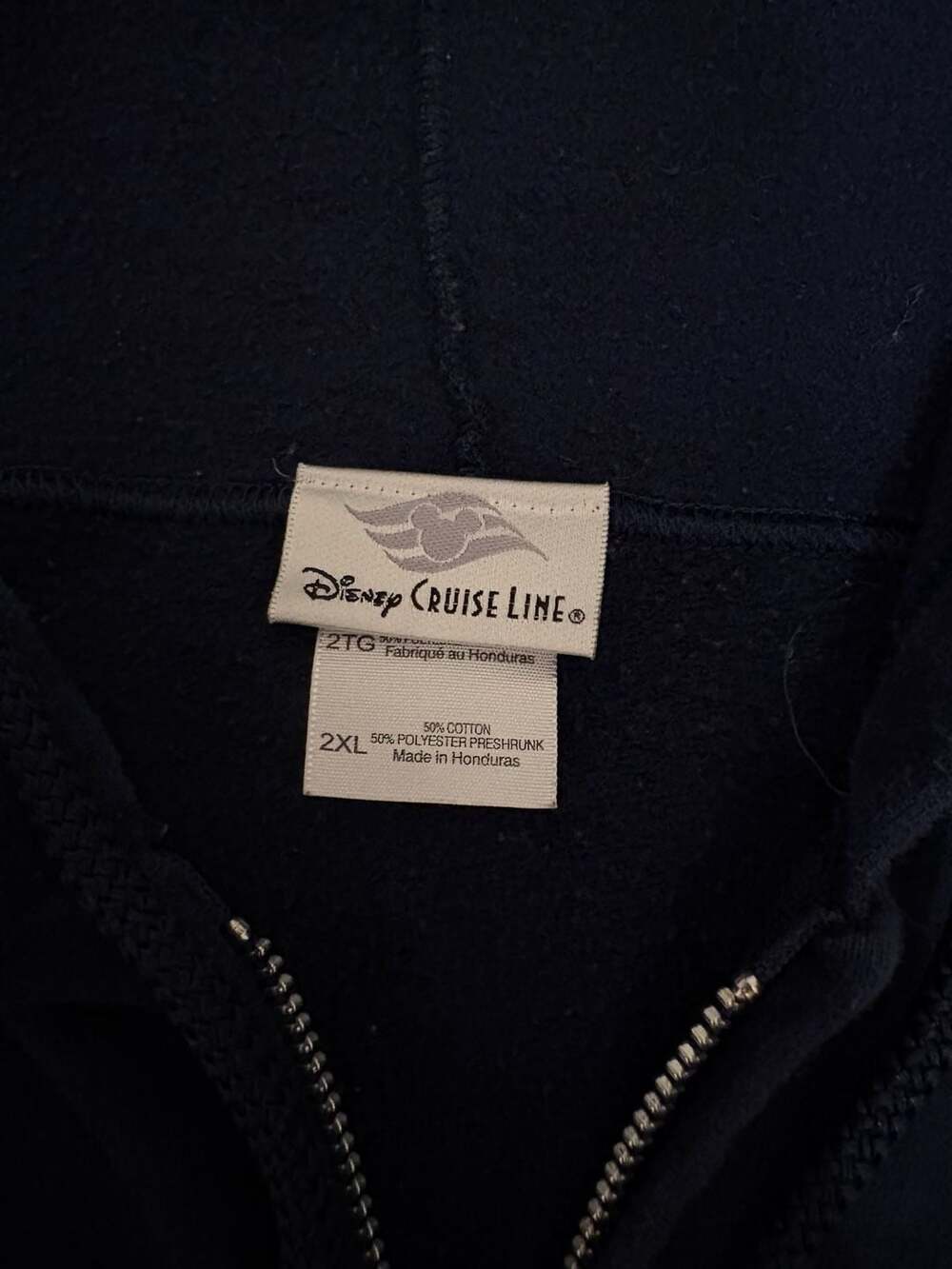 Disney Cruise Line Castaway Cay Surf Bahamas Navy Blue Zip Up Hoodie - Picture 4 of 4